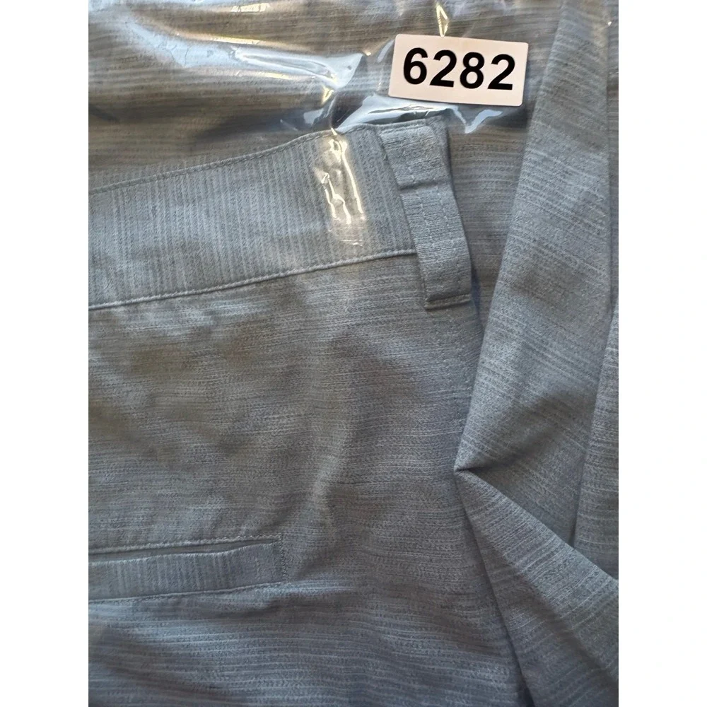 Travis Mathew Chino Shorts Men 36 Heathered Blue Cotton Performance Golf Outdoor